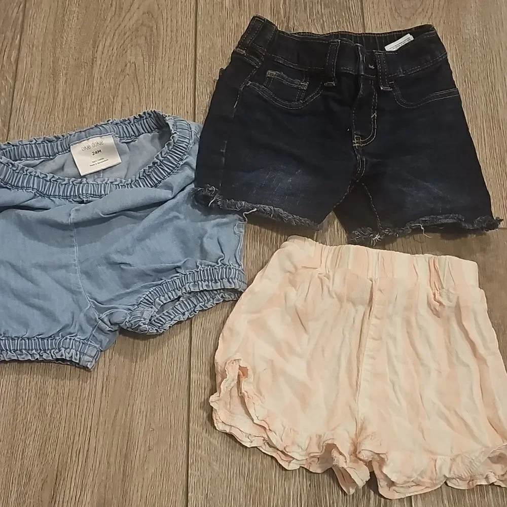 13 piece summer Baby Clothing Bundle - Floral, Denim, and Yellow
